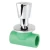 PPR Stop Valve With Chrome Handle, Size 20 mm, Green Color | Cosmoplast