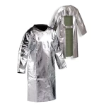 Aluminum HeatResistant Protective Coat by Jutec, Size 52, Weight 400 g/m², hight 120cm, light reflective    