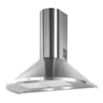 شفاط جداري استانلس ستيل، عرض 90 سم، قوة شفط 420 م³، أزرار سليد