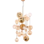 ثريا مودرن بـ 27 لمبة، أبعاد 120×70 سم، لون ذهبي