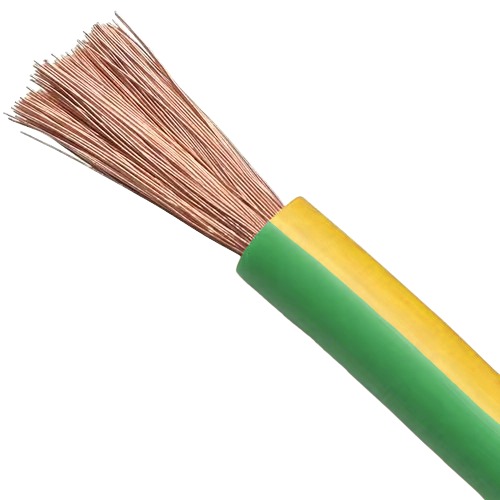 لفة سلك بحرة 16 ملم كهرباء 450/750 فولت، نحاس شعر مرن، عزل PVC 70°C، أخضر/أصفر، طول 100 ياردة | بحرة للكابلات