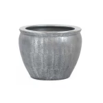 Ceramic plant pot size 44x56 cm gray color
