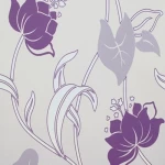 Soprano Wallpaper, White with purple Color, size 5 m², Item Code 6693-09