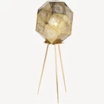 Contemporary Floor Lamp, Gold Color, Size 104x48x48 cm