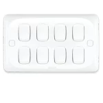 مفتاح كهرباء ثمانى 10 امبير ميرا الفنار مقاس 14×7 سم اللون ابيض 