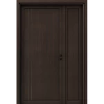 Premium Wooden Door and a Half, Dark Brown Color, Size 160×235 cm, 6 cm Thickness, BMO2