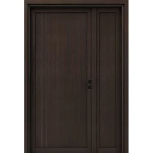 Premium Wooden Door and a Half 160×235 cm, 6 cm Thickness, Dark Brown | BMO2