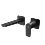 Washbasin Tap Length 12 cm, Width 8 cm, Height 17.8 cm, Matt Black