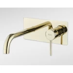 Gold Concealed Bathroom Washbasin Mixer