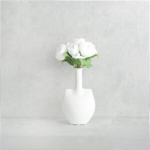 Peony Flowers 26 cm Length, 15 cm Width, Off White Color | 