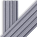 Wood alternative for walls, Chinese ribbed, size 16 x 290 cm, gray color