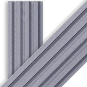 Wood alternative for walls Chinese ribbed 16x290 cm Gray | Luxury line