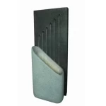 Porcelain garden waterfall, size 101.5 × 22.5 × 43 cm, grey with black color, product number MZ14071GA