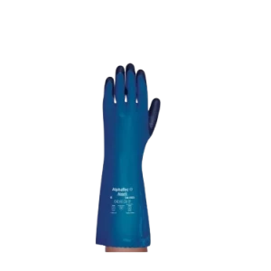 Chemical Resistant Gloves 380mm Length Size 10 XLarge, Blue Color | Reda Safe