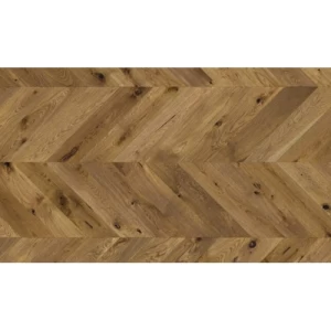 Chevron Natural Wood Parquet Flooring Size 130×725 mm, 14mm Thick, Brown | 