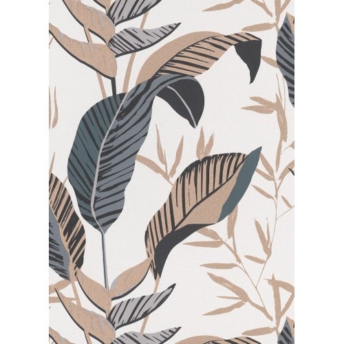 German Wallpaper Leaf-Patterned 10×0.53 m Multicolor | Balbaid Decor Company