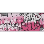 Youth and children wallpaper, pink with gray color, length 10 m, width 0.53 m, model 237917 