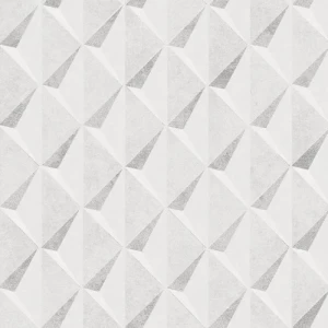 ورق حائط بلجيكي تصميم هندسي مقاس 10 م×0.53 م لون ابيض، موديل Onyx | شركة ابيات