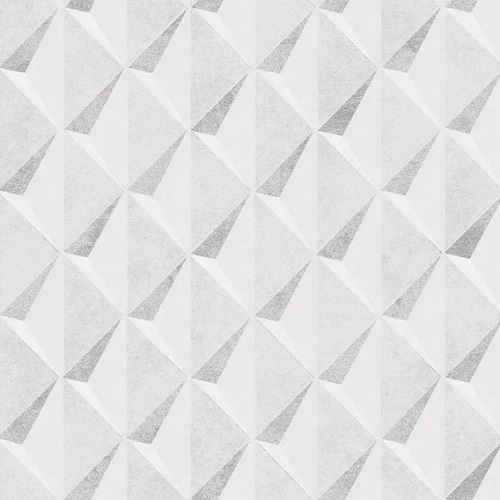 ورق حائط بلجيكي تصميم هندسي مقاس 10 م×0.53 م لون ابيض، موديل Onyx | شركة ابيات