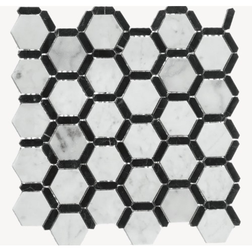 Gloss Mosaic Tiles Size 25.6×24.5 cm, White Color, Fluro Design | Abyat Company
