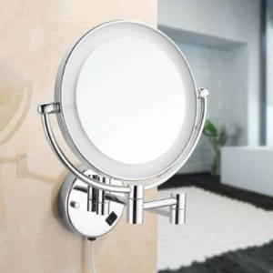 مرايا مكبرة سيلفر معلقة على الحائط تصميم دائري لون أبيض موديل X12.150-01M | Silver