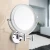 Silver Hanging Magnifying Mirror, Circular Design, White Color