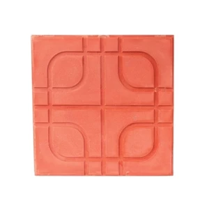 Unique Patterns Decorative Cement Tile 40x40 cm, 5 cm Thick, Light Red | Al Sarif Building Materials