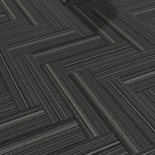 Dark Gray Office Carpet Tiles 25x100 cm, Dark Grey Color | 35003