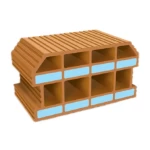 طوب احمر  هوردي  مطور  مصنع العمودي مقاس 40×20×20 سم وزن 12  كجم