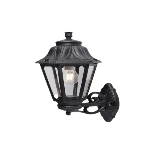 Anna Wall Light E27 Without Bulb, Black, Size 450×275 mm | Anna