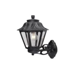 آنا إنارة جدارية E27 بدون لمبة، أسود، مقاس 450×275 مم