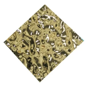 Interior Stainless Steel Sheet 304x121cm Square Gold | Luxury line