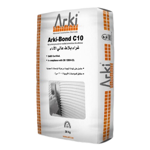 غراء بلاط سيراميك ARKI BOND C10، عبوة 20 كجم، اسمنتي | اركي لكيميائيات البناء المتقدمة