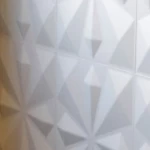 ألواح حائط 3D، حجم 50×50 سم، لون أبيض، موديل كايتس 