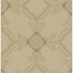 American Wallpaper Beige Color Classic Design, Size 10mx0.53m, Model ZA30809