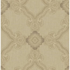American Wallpaper Classic Design Beige Color, Size 10mx0.53m, Model ZA30809 | Balbaid Decor Company