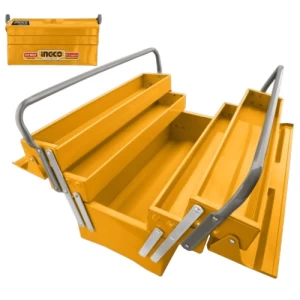 Large Tool Box 3 Layers Steel 495x290x200 mm Black | Est.Salama Trading Tools&Hardware