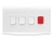 Electrical light switch 3 gang with LED 10 Amp ALF Alfanar Size 14 × 7 cm Color White 