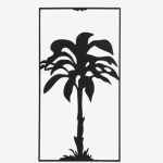 Metal Decorative Board, Black Color, Size 50x31x1.5 cm