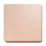 غطاء تسكيرة كهرباء مفرد، لون ذهبي وردي، 86×86 مم، ماركة سيمنز (دلتا أرينا)