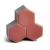 Interlock pavement tiles, size 16x16 cm, height 6 cm, Delta design, light red color | Al Wasd Industrial