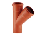 Tee Y UPVC Chanal Size 50 mm Colour Orange