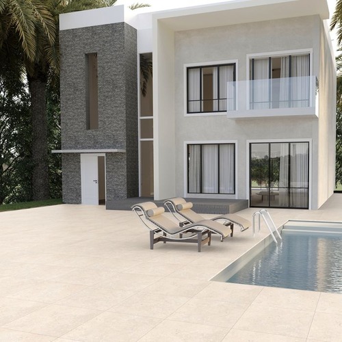 Matte Ceramic Floor Tiles 60x60x1.5 cm Light Beige | Saudi Ceramics