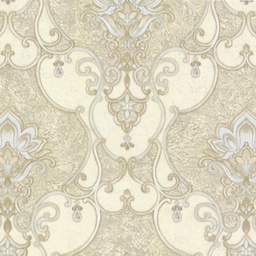 Italian Wallpaper Light Beige Color 10m x 1.06m, Model 85056 | Balbaid Decor Company