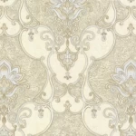 Italian Wallpaper Light Beige Color, Length 10m, Width 1.06m, Model 85056