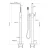 Floor Standing Bath Mixer 107.3×27.5×21 cm, Shiny Chrome | Hatch Company - Image 2