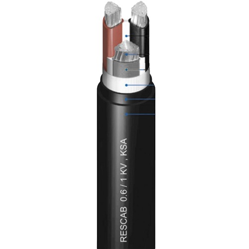 120mm² 3 Core 0.6/1kV Stranded Aluminium Cable PVC Insulation 500m Drum | RESCAB
