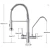 Kitchen Washbasin Mixer Three Lines Matte Chrome Color | ALHashim Sanitary Tools - Image 2