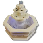 نافورة مضيئة للتزيين في المساحات الخارجية، قوة إنارة 20 وات، مقاس 100×90 سم