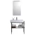Washbasin Cabinet with Sink, Wall-Mounted, White Color, Size 90 cm